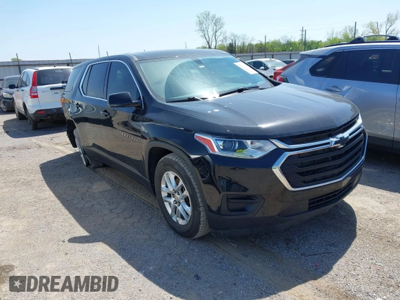 2020 Chevrolet Traverse LS z VIN 1GNERFKW0LJ172972, wystawiony jako IAAI lot #42011302 z przebiegiem 90 799 mil mil oraz . Historia ofert i sprzedaży dostępna na DreamBid. Obrazek 1.
