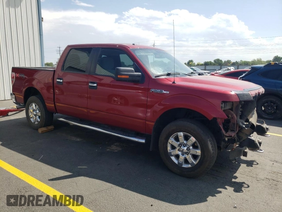 2013 Ford F-150 XL with VIN 1FTFW1EF2DKD00371, listed as a Copart auction lot 57338915 with 158,363 mi miles and Salvage title. Bid and sale history available at DreamBid. Image 4.