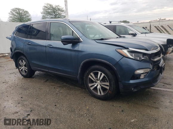 2017 Honda Pilot EX-L with VIN 5FNYF6H50HB087738, listed as a Copart auction lot 52154535 with 62,793 mi miles and Salvage Title. Bid and sale history available at DreamBid. Image 4.