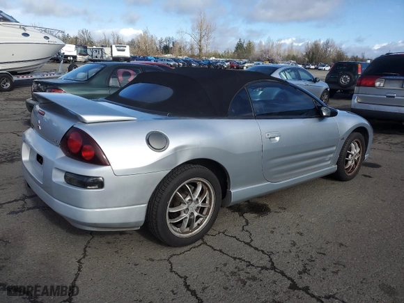 2001 Mitsubishi Eclipse GT with VIN 4A3AE85H01E040731, listed as a Copart auction lot 49001915 with 97,893 mi miles and Salvage Title. Bid and sale history available at carsss.com. Image 3.
