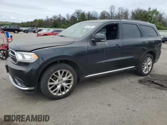 2016 Dodge Durango Limited with VIN 1C4RDJDG3GC323301, listed as a Copart auction lot 59375325 with 122,941 mi miles and Clean title. Bid and sale history available at DreamBid. Image 1.