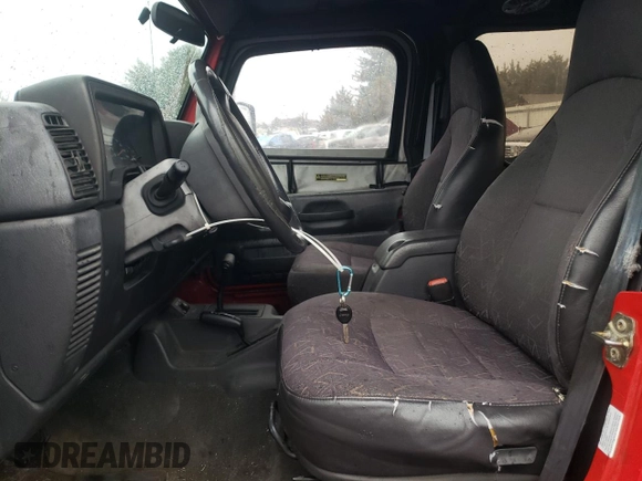 2002 Jeep Wrangler SE with VIN 1J4FA29P02P715013, listed as a Copart auction lot 48039035 with 193,583 mi miles and Salvage Title. Bid and sale history available at DreamBid. Image 7.