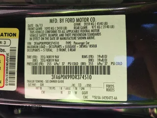 2013 Ford Fusion Titanium with VIN 3FA6P0K99DR374510, listed as a IAAI auction lot 42050026 with 133,227 mi miles and . Bid and sale history available at DreamBid. Image 9.
