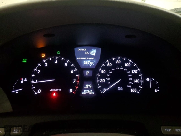 2011 Lexus LS 460 z VIN JTHCL5EF6B5009790, wystawiony jako Copart lot #43873435 z przebiegiem 172 242 mil mil oraz Szkoda całkowita • Salvage title. Historia ofert i sprzedaży dostępna na DreamBid. Obrazek 9.