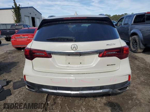 2017 Acura MDX w/Advance Pkg with VIN 5FRYD4H89HB015021, listed as a Copart auction lot 88557355 with 124,771 mi miles and Salvage Title. Bid and sale history available at carsss.com. Image 6.
