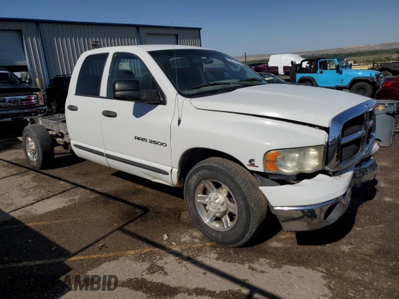 2004 Dodge Ram 2500 SLT with VIN 3D7KA28C04G109758, listed as a Copart auction lot 59914224 with 282,523 mi miles and Salvage Title. Bid and sale history available at carsss.com. Image 4.
