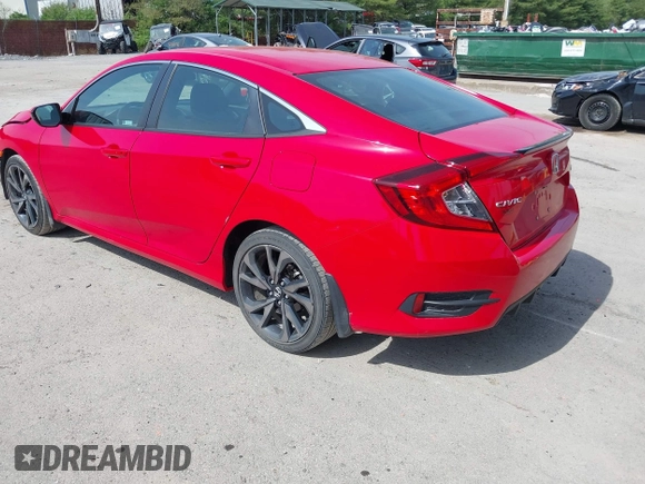 2021 Honda Civic Sport with VIN 2HGFC2F84MH536320, listed as a IAAI auction lot 42145631 with 50,664 mi miles and . Bid and sale history available at DreamBid. Image 3.