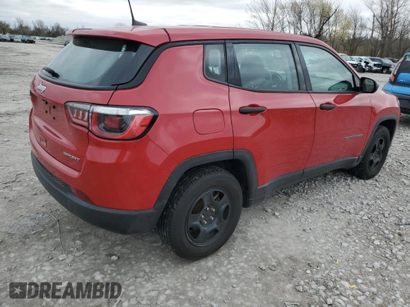 2020 Jeep Compass Sport z VIN 3C4NJCABXLT166098, wystawiony jako Copart lot #50807445 z przebiegiem 87 719 mil mil oraz Szkoda całkowita • Salvage title. Historia ofert i sprzedaży dostępna na DreamBid. Obrazek 3.