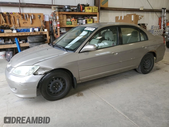 2004 Honda Civic LX with VIN 2HGES16694H910914, listed as a Copart auction lot 64241214 with 150,628 mi miles and Salvage Title. Bid and sale history available at DreamBid. Image 1.