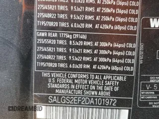 2013 Land Rover Range Rover SC z VIN SALGS2EF2DA101972, wystawiony jako Copart lot #48759845 z przebiegiem 149 154 mil mil oraz Szkoda całkowita • Salvage title. Historia ofert i sprzedaży dostępna na DreamBid. Obrazek 13.