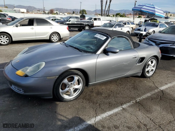 2002 Porsche Boxster with VIN WP0CA29862U621821, listed as a Copart auction lot 85770484 with 121,843 mi miles and Clean Title. Bid and sale history available at carsss.com. Image 1.