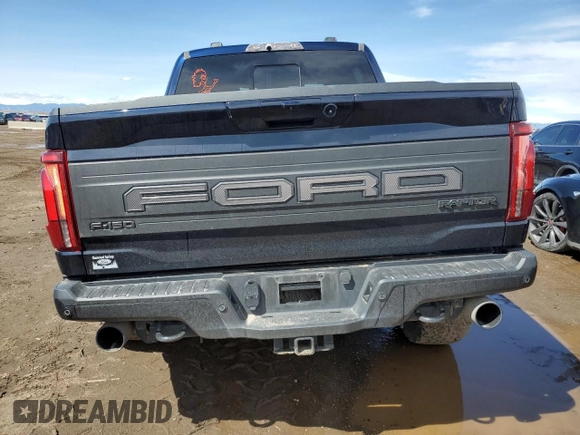 2024 Ford F-150 Raptor with VIN 1FTFW1RG3RFA46852, listed as a Copart auction lot 50419305 with 13,414 mi miles and Salvage Title. Bid and sale history available at DreamBid. Image 6.