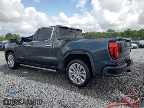 2021 GMC Sierra 1500 Denali with VIN 1GTU9FEL1MZ252967, listed as a Copart auction lot 58204675 with 34,686 mi miles and Salvage title. Bid and sale history available at DreamBid. Image 2.