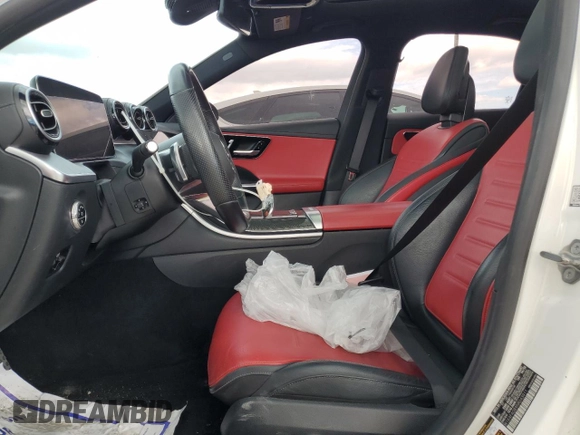 2022 Mercedes-Benz C 300 with VIN W1KAF4GB9NR043911, listed as a Copart auction lot 47158615 with 41,721 mi miles and Salvage Title. Bid and sale history available at DreamBid. Image 7.