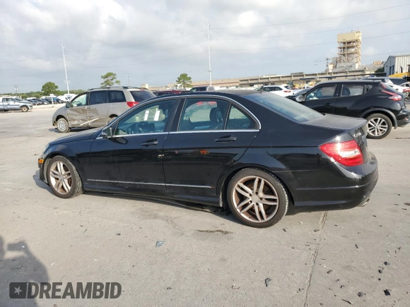 2014 Mercedes-Benz C 250 Sport with VIN WDDGF4HB8EA957803, listed as a Copart auction lot 63412805 with 110,391 mi miles and Clean title. Bid and sale history available at DreamBid. Image 2.