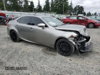 2015 Lexus IS 250 with VIN JTHCF1D24F5022185, listed as a Copart auction lot 62381605 with 92,080 mi miles and Salvage title. Bid and sale history available at DreamBid. Image 4.