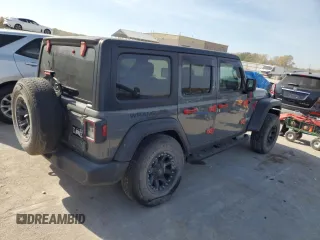 2020 Jeep Wrangler Unlimited Willys with VIN 1C4HJXDGXLW111995, listed as a Copart auction lot 77021624 with 43,074 mi miles and Salvage title. Bid and sale history available at DreamBid. Image 3.