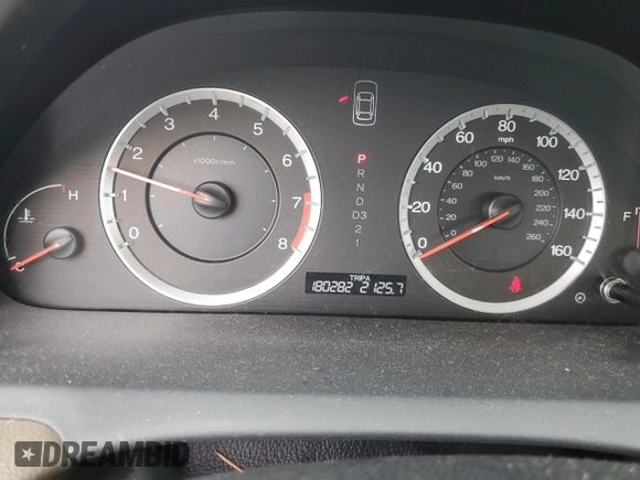 2009 Honda Accord LX-P with VIN 1HGCP26499A017578, listed as a Copart auction lot 57763655 with 180,282 mi miles and Salvage title. Bid and sale history available at DreamBid. Image 9.