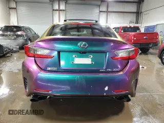 2017 Lexus RC 350 with VIN JTHSE5BC1H5007826, listed as a Copart auction lot 85651624 with 76,539 mi miles and Salvage title. Bid and sale history available at DreamBid. Image 6.