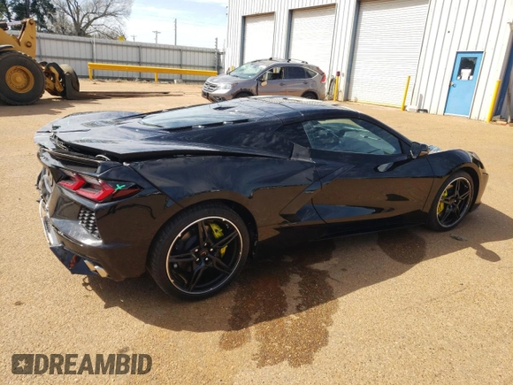 2022 Chevrolet Corvette 2LT with VIN 1G1YB2D49N5106004, listed as a Copart auction lot 49067245 with 15,247 mi miles and Salvage Title. Bid and sale history available at carsss.com. Image 3.