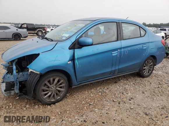 2019 Mitsubishi Mirage ES z VIN ML32F3FJ5KHF05583, wystawiony jako Copart lot #55788495 z przebiegiem 74 712 mil mil oraz Szkoda całkowita • Salvage title. Historia ofert i sprzedaży dostępna na DreamBid. Obrazek 1.