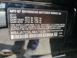 2018 BMW 5 Series 530i xDrive with VIN WBAJA7C56JWA71638, listed as a Copart auction lot 53943275 with 113,076 mi miles and Salvage Title. Bid and sale history available at carsss.com. Image 12.