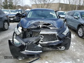 2017 Infiniti QX70 with VIN JN8CS1MW0HM411015, listed as a Copart auction lot 44016155 with Not Provided miles and Salvage Title. Bid and sale history available at carsss.com. Image 5.