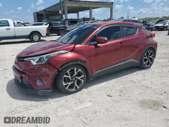2018 Toyota C-HR XLE with VIN JTNKHMBX1J1005816, listed as a Copart auction lot 50871045 with 80,341 mi miles and Salvage Title. Bid and sale history available at carsss.com. Image 1.