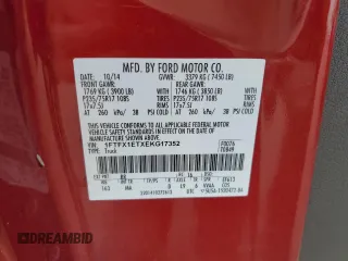 2014 Ford F-150 XL with VIN 1FTFX1ETXEKG17352, listed as a Copart auction lot 53354055 with 233,431 mi miles and Clean Title. Bid and sale history available at carsss.com. Image 12.