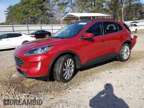 2021 Ford Escape Titanium Hybrid z VIN 1FMCU0DZ3MUA40397, wystawiony jako Copart lot #46353745 z przebiegiem 32 167 mil mil oraz Szkody całkowita. Historia ofert i sprzedaży dostępna na DreamBid. Obrazek 1.