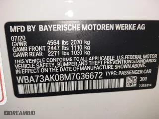 2021 BMW 2 Series 228i xDrive with VIN WBA73AK08M7G36672, listed as a IAAI auction lot 40898693 with 34,253 mi miles. Bid and sale history available at carsss.com. Image 9.