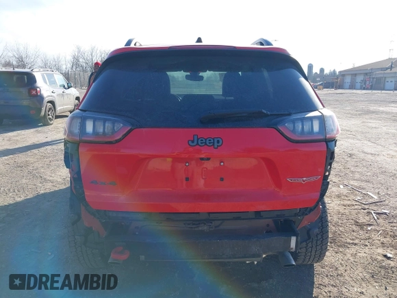 2019 Jeep Cherokee Trailhawk Elite with VIN 1C4PJMBX3KD217437, listed as a IAAI auction lot 41448614 with 85,889 mi miles. Bid and sale history available at carsss.com. Image 16.