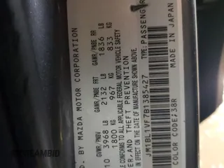 2011 Mazda 3 i Touring with VIN JM1BL1VF7B1385427, listed as a Copart auction lot 85975204 with 133,976 mi miles and Salvage Title. Bid and sale history available at carsss.com. Image 12.