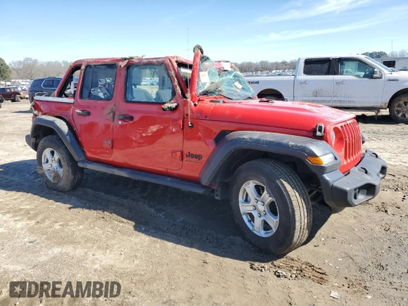 2023 Jeep Wrangler Sport S with VIN 1C4HJXDG8PW507350, listed as a Copart auction lot 46023965 with 15,236 mi miles and Salvage Title. Bid and sale history available at DreamBid. Image 4.