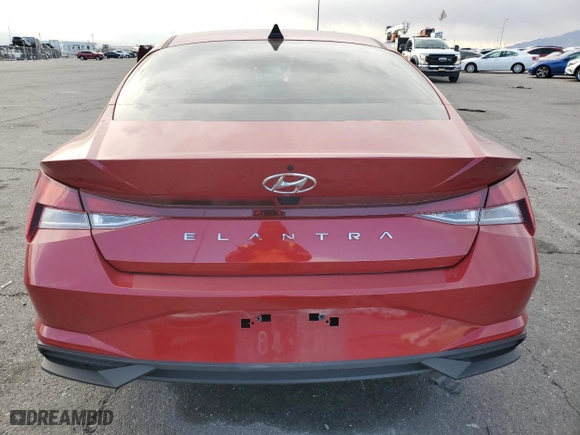 2023 Hyundai Elantra SEL with VIN KMHLM4AG9PU396321, listed as a Copart auction lot 42776395 with 21,770 mi miles and Salvage Title. Bid and sale history available at carsss.com. Image 6.