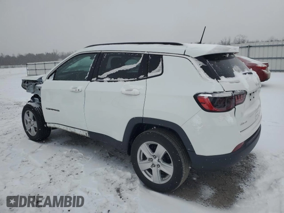 2022 Jeep Compass Altitude with VIN 3C4NJDBB1NT222808, listed as a Copart auction lot 45980745 with 51,242 mi miles and Salvage Title. Bid and sale history available at carsss.com. Image 2.