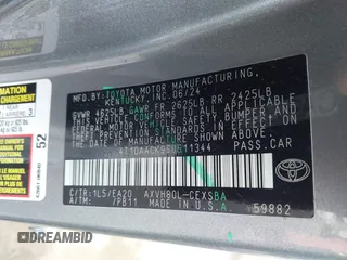 2025 Toyota Camry LE with VIN 4T1DAACK9SU511344, listed as a IAAI auction lot 41915556 with 8,079 mi miles and . Bid and sale history available at DreamBid. Image 9.