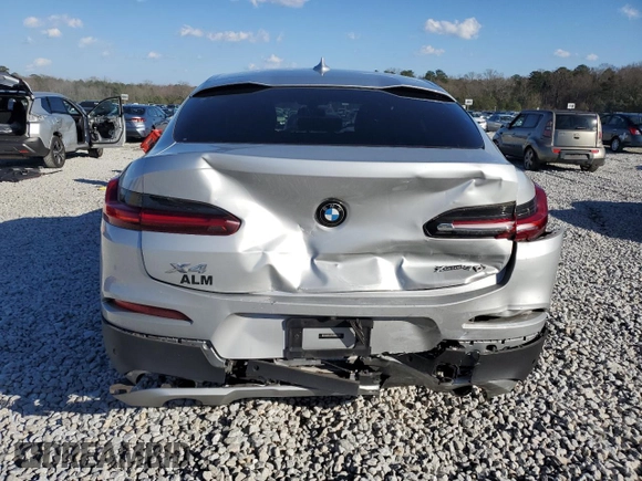 2021 BMW X4 xDrive30i with VIN 5UX2V1C04M9G96019, listed as a Copart auction lot 87287934 with Not provided miles and Salvage title. Bid and sale history available at DreamBid. Image 6.