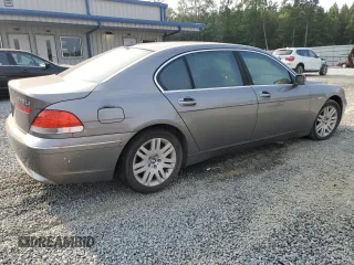 2002 BMW 7 Series 745Li with VIN WBAGN63492DR04469, listed as a Copart auction lot 59688915 with Not provided miles and Clean title. Bid and sale history available at DreamBid. Image 3.