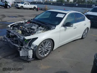 2018 Infiniti Q50 3.0t LUXE with VIN JN1EV7APXJM356030, listed as a IAAI auction lot 41736389 with 55,299 mi miles. Bid and sale history available at carsss.com. Image 17.