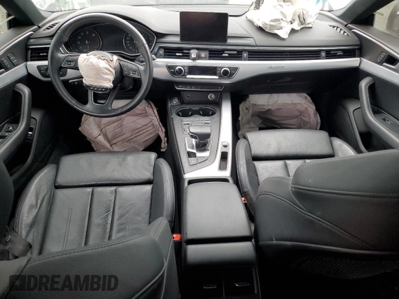2018 Audi A5 Sportback Premium with VIN WAUDNCF51JA046873, listed as a Copart auction lot 43598815 with 43,297 mi miles and Salvage Title. Bid and sale history available at carsss.com. Image 8.