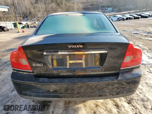 2005 Volvo S80 with VIN YV1TS592651407213, listed as a Copart auction lot 41680085 with 0 mi miles and Salvage Title. Bid and sale history available at carsss.com. Image 6.