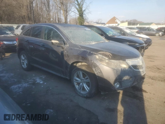 2014 Acura RDX Tech Pkg with VIN 5J8TB4H53EL020488, listed as a Copart auction lot 42102675 with 0 mi miles and Salvage Title. Bid and sale history available at carsss.com. Image 4.