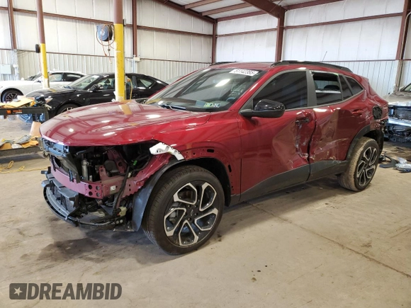 2024 Chevrolet Trax 2RS with VIN KL77LJE2XRC096654, listed as a Copart auction lot 51142385 with 3,648 mi miles and Salvage Title. Bid and sale history available at DreamBid. Image 1.