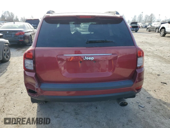 2015 Jeep Compass Sport with VIN 1C4NJCBA7FD190830, listed as a Copart auction lot 42603064 with 106,758 mi miles and Salvage Title. Bid and sale history available at DreamBid. Image 6.