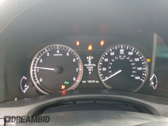 2013 Lexus GS 350 with VIN JTHBE1BL4D5013395, listed as a Copart auction lot 54781915 with 160,187 mi miles and Salvage Title. Bid and sale history available at DreamBid. Image 9.