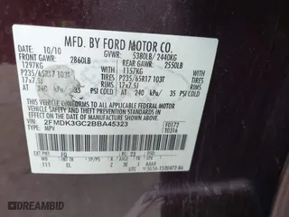 2011 Ford Edge SE with VIN 2FMDK3GC2BBA45323, listed as a IAAI auction lot 41928577 with 132,035 mi miles. Bid and sale history available at carsss.com. Image 9.