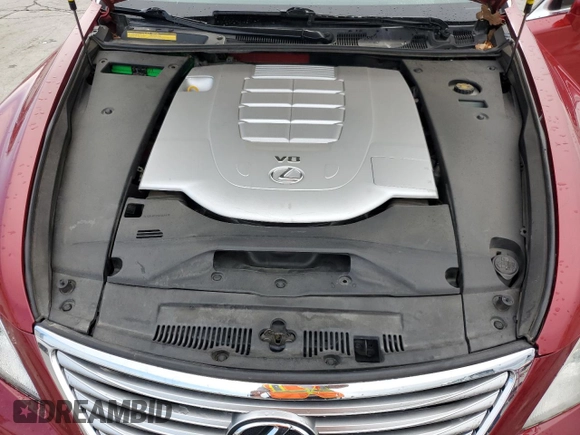 2011 Lexus LS 460 with VIN JTHCL5EF4B5009688, listed as a Copart auction lot 54052255 with 129,940 mi miles and Salvage title. Bid and sale history available at DreamBid. Image 11.