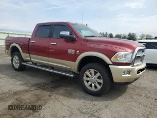 2014 Ram 2500 Longhorn with VIN 3C6UR5GL6EG158390, listed as a Copart auction lot 52691695 with 0 mi miles and Salvage Title. Bid and sale history available at carsss.com. Image 4.