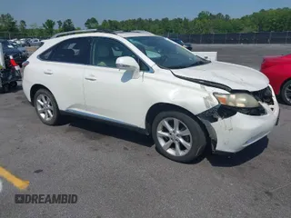 2010 Lexus RX 350 with VIN JTJZK1BA7A2403747, listed as a IAAI auction lot 42080389 with 165,000 mi miles. Bid and sale history available at carsss.com. Image 1.